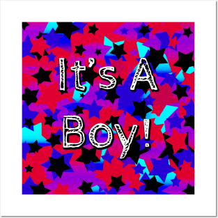 It's A Boy! Party Stars Posters and Art